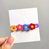 1/4Pcs Girl Hairpins Colorful Flower Decor Hair Clips Side Bang Hair Pins Plastic Material Hair Accessories