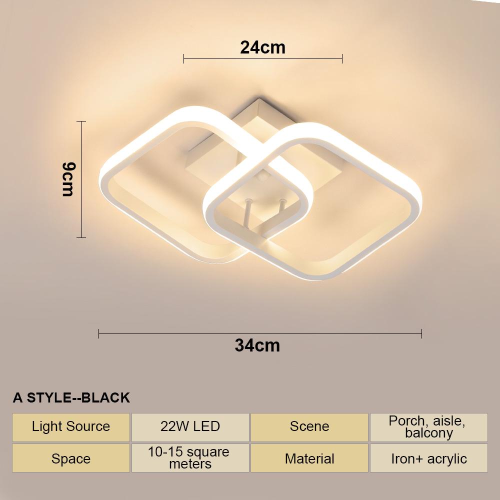 Luminária de Teto LED para Casa Estilo Moderno Luminária de Teto Luz de Quarto Instalação na Superfície Luminária de Sala de Jantar AC 85V-265V