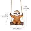 1 sitting sloth swing, garden animal swing hanging piece, family gift, hand-painted resin crafts
