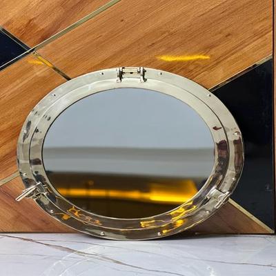 30.48 Cm Nautical Polished Brass Porthole Style Wall Mirror Ship Wall Décor for Bathroom Bedroom Home Decor Housewarming Unique Gift