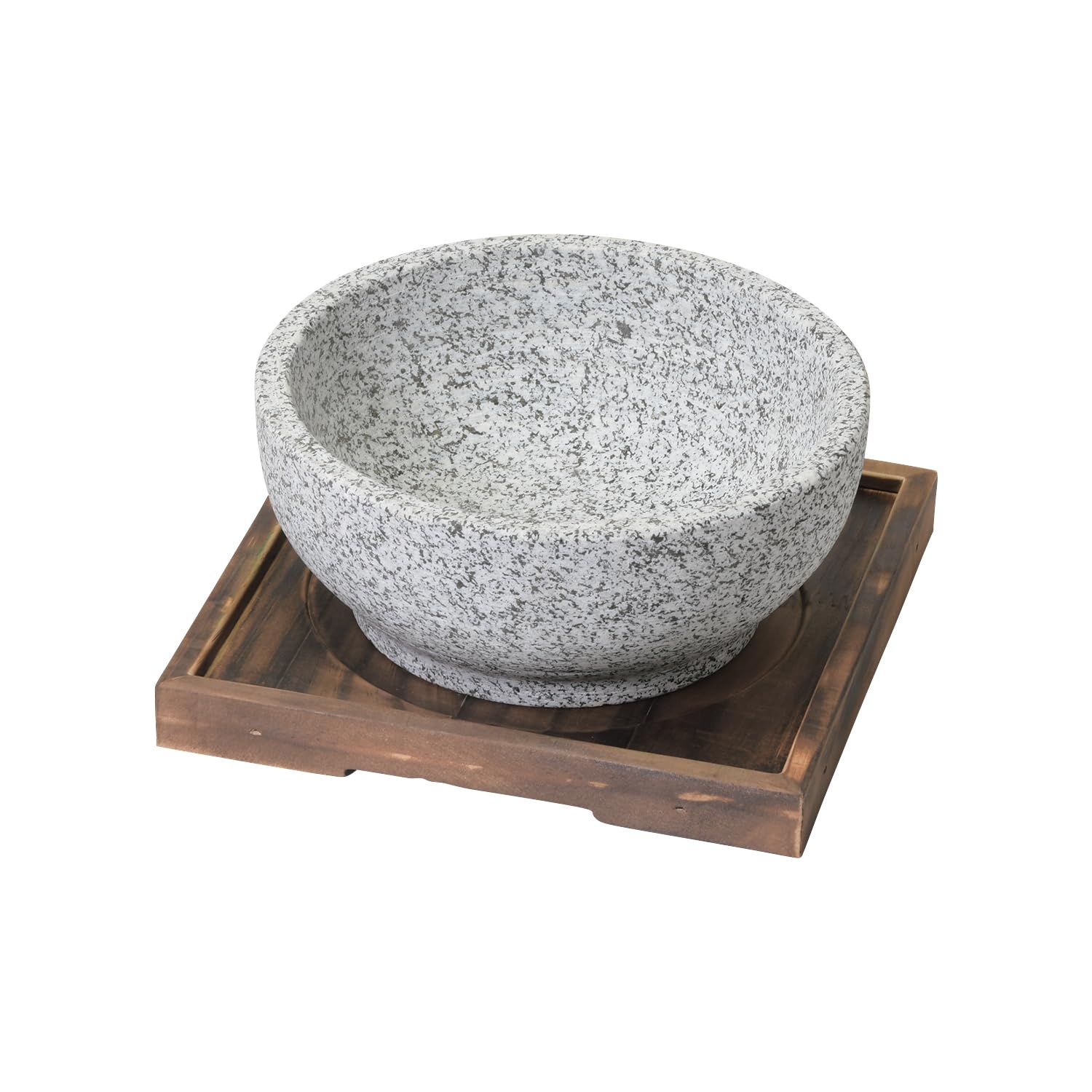 Pearl Metal Stone Bibimbap Pot, 16cm, with Stand, Gas Stove Only, Natural Stone, Hanmi-ya HC-81