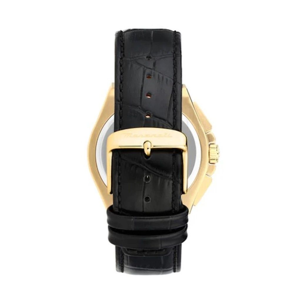 Maserati Velocita Chronograph Leather Strap Black Dial Quartz R8871653001 100M Men's Watch