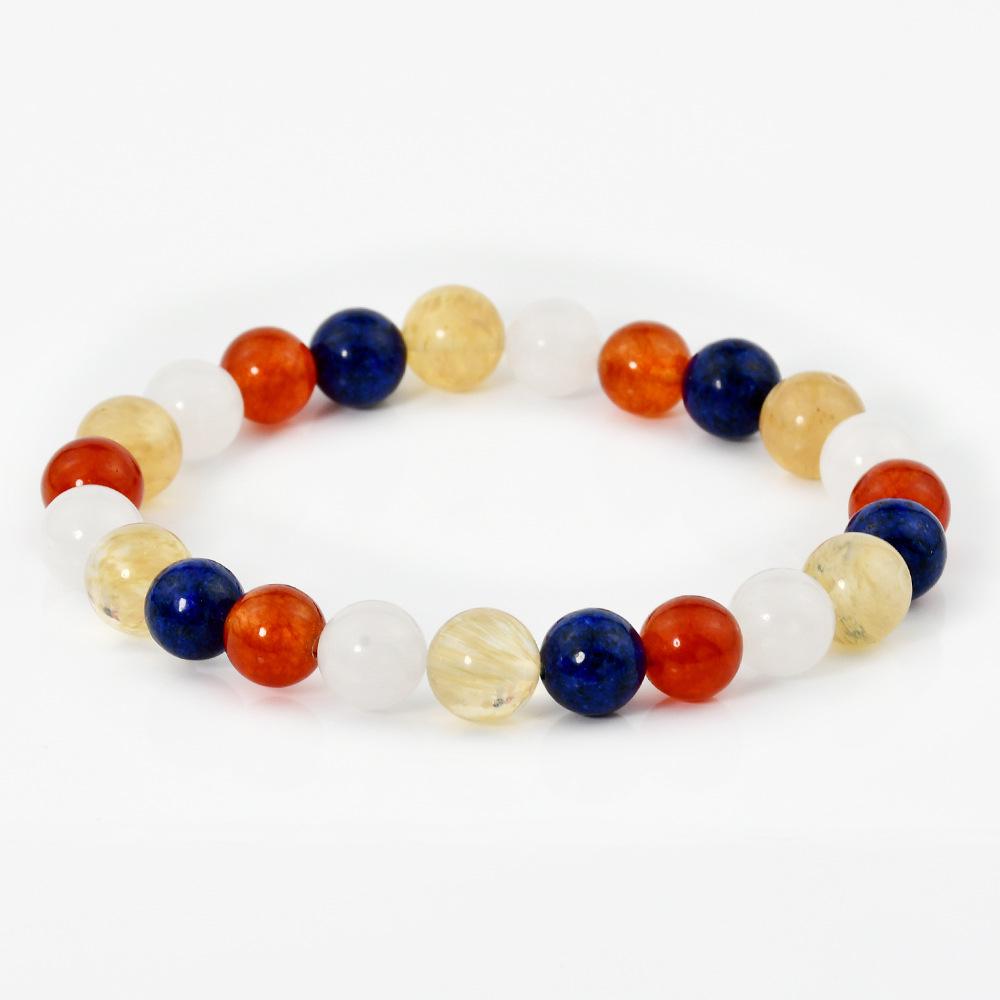 

Модный красочный браслет из агата и нефрита - подарок на День святого Валентина для женщин