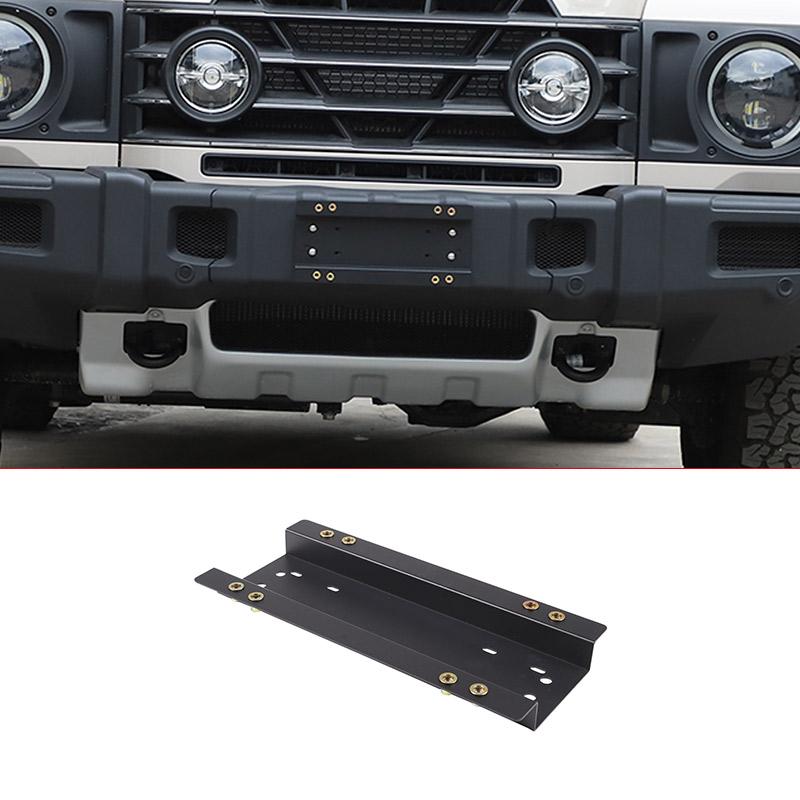 

For INEOS Grenadier 2020-2026 Carbon Steel Car Front and Rear License Plate Frame Fixed Brackets Car Accessories