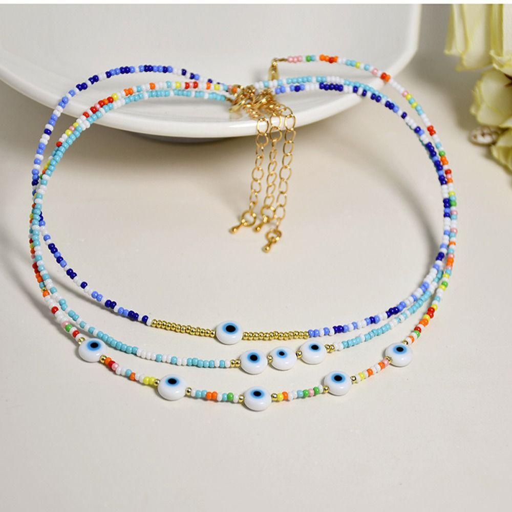 

Accessories Demon Eye Women Turkish Necklace Bohemia Necklace Sweater Chain Fashion Jewelry