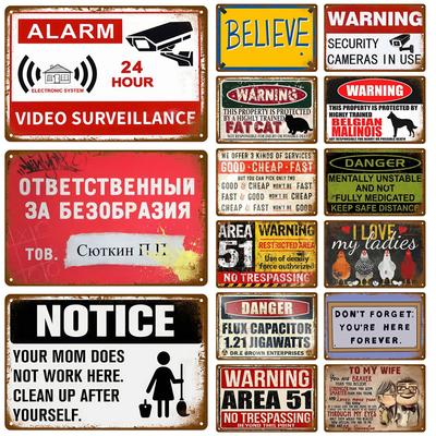 Retro Plates Tin Sign Poster Man Cave Metal Sign Room Vintage Metal Plate Home Decoration Luxury Wall Decor Items Art Mural Bar