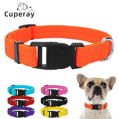 Verstellbare Hundehalsbänder für kleine, mittelgroße und große Hunde, dünnes Nylongewebe und Schnellverschluss-Kunststoffschnalle, Hundehalsband, Haustierzubehör