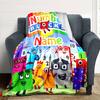 Customiz Name Personality Numberblocks  Blanket Soft &Warm Sofa Office Bed Travel Lunch Break Blanket, Gift Suitable All Seasons