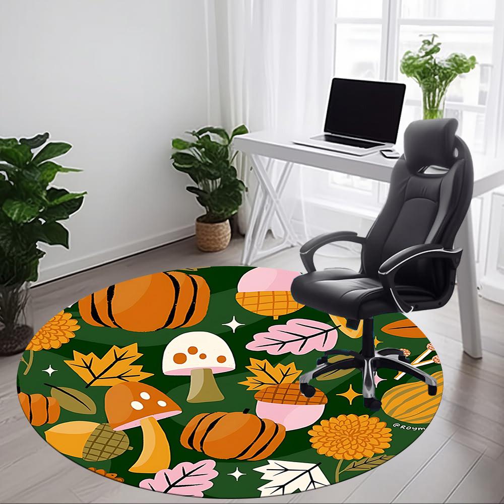1pc Autumnal Elements Chair Carpet for Office - Durable, Ideal for Chair Mats, Stylish & Functional Decorative Rug yy260130014