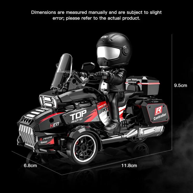 Přenosné KF35 Mini 3kolové RC auto 1:Vysokorychlostní driftovací hračka auto v měřítku 43 s LED světly 2,4G dálkové ovládání Terénní závodní dárky pro děti Přineste panenku
