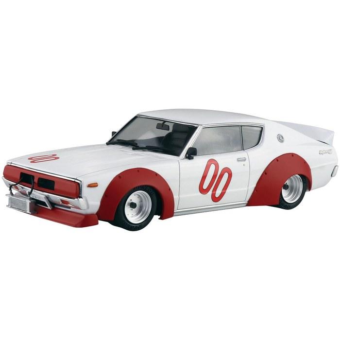 AOSHIMA 1/24 Works Hawk Series No.7 Kenmeri 2Dr HT Plastic Model Kit (Molded Color)
