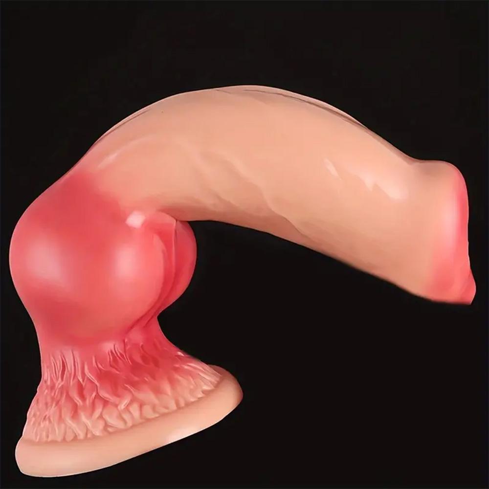 Einfügbarer Riesiger Hund Falscher Penis Realistischer Dildo Doppelte Penetration Analer Stöpsel Monster-Schwanz Vagina G-Punkt Stimulation Masturbation Sexspielzeug für Erwachsene für Unisex