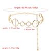 Luxury Women's Waist Chain Large Circle Shape Metal Chain  Fashion Accessories Belt