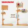 Embroidery Hoop Stand Adjustable Beech Wood Cross Stitch Stand Rotated Embroidery Frame Stand for Art Craft Sewing Needlework