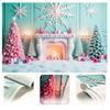 MOON.QG Christmas Home Decoration Photography Backdrop Portrait Baubles Candle Arch Window Background Decoration Photo Studio