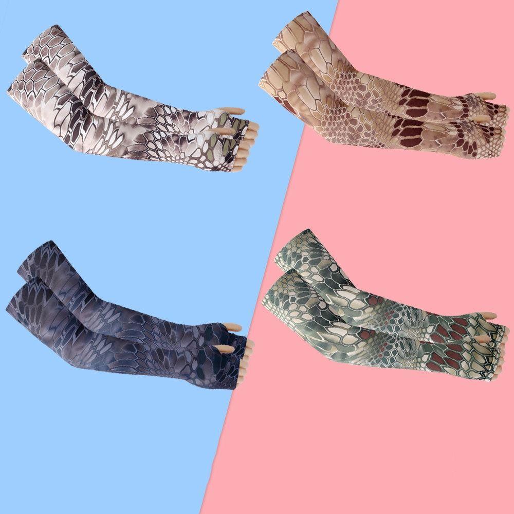 

UV Protective Fishing Cooling Sleeves Sun Protection Sleeves Ice Silk sleeve Camouflage Arm Sleeves коричневий