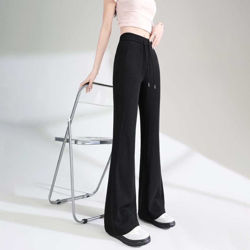 Spring and Summer Slim 2025 Sports Style Versatile Micro Flared Slimming Casual Pants