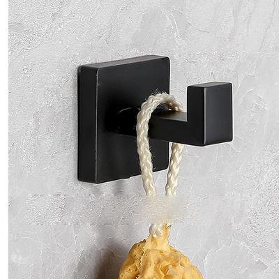 SUS 304 Stainless Steel Wall Mount Square Robe Hook Lithe Deluxe Mirror Polished Towel Hook Towel Robe Coat Hat Door Hanger