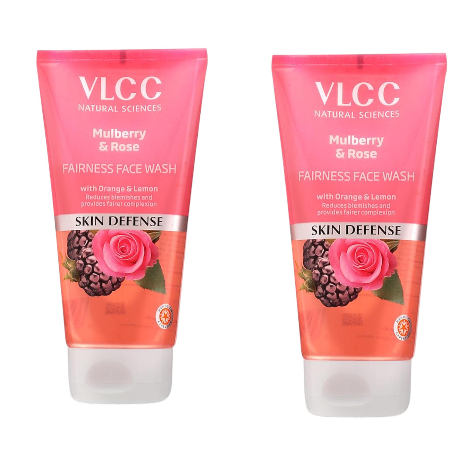

VLCC Mulberry & Rose Facewash 150ml x 2 Pack Radiant Glow Skin Brightening Cleanser
