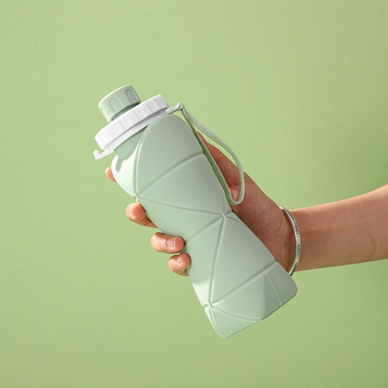 600Ml Silicone For Sports Tumbler Leak Proof Reusable Collapsible Water Bottles Foldable