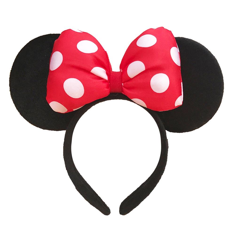 Handmade Cartoon Minnie Mickey Ear Headband Sparkly Animal Rabbit Hairpiece For Adults And Kids