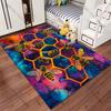 Bees vibrant honeycomb teamwork carpet Yoga living room room decor children's crawling mat doormat area rug games mat