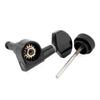 Musiclily Pro R15J Locking Gear for Squier Electric Black 6-in-line Left-Handed 2-Pin Tuners, 151 Ratio, Strat/Tele Guitars,