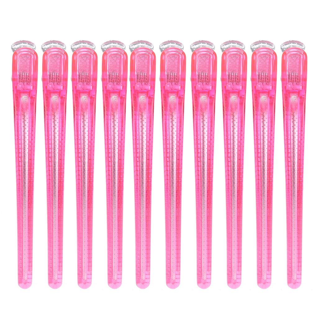 10pcs Salon NonSlip Styling Sectioning Clip Portable Duckbill Hair Clip Hairdressing Tool(Orange )