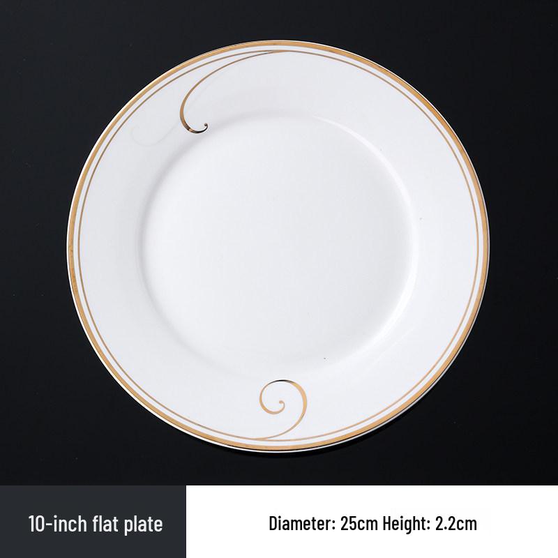 Hotel Restaurant Ceramic Tableware Set: Plates, Bowls, Cutlery, Chopsticks for Private Rooms - 7 or 8 Pieces