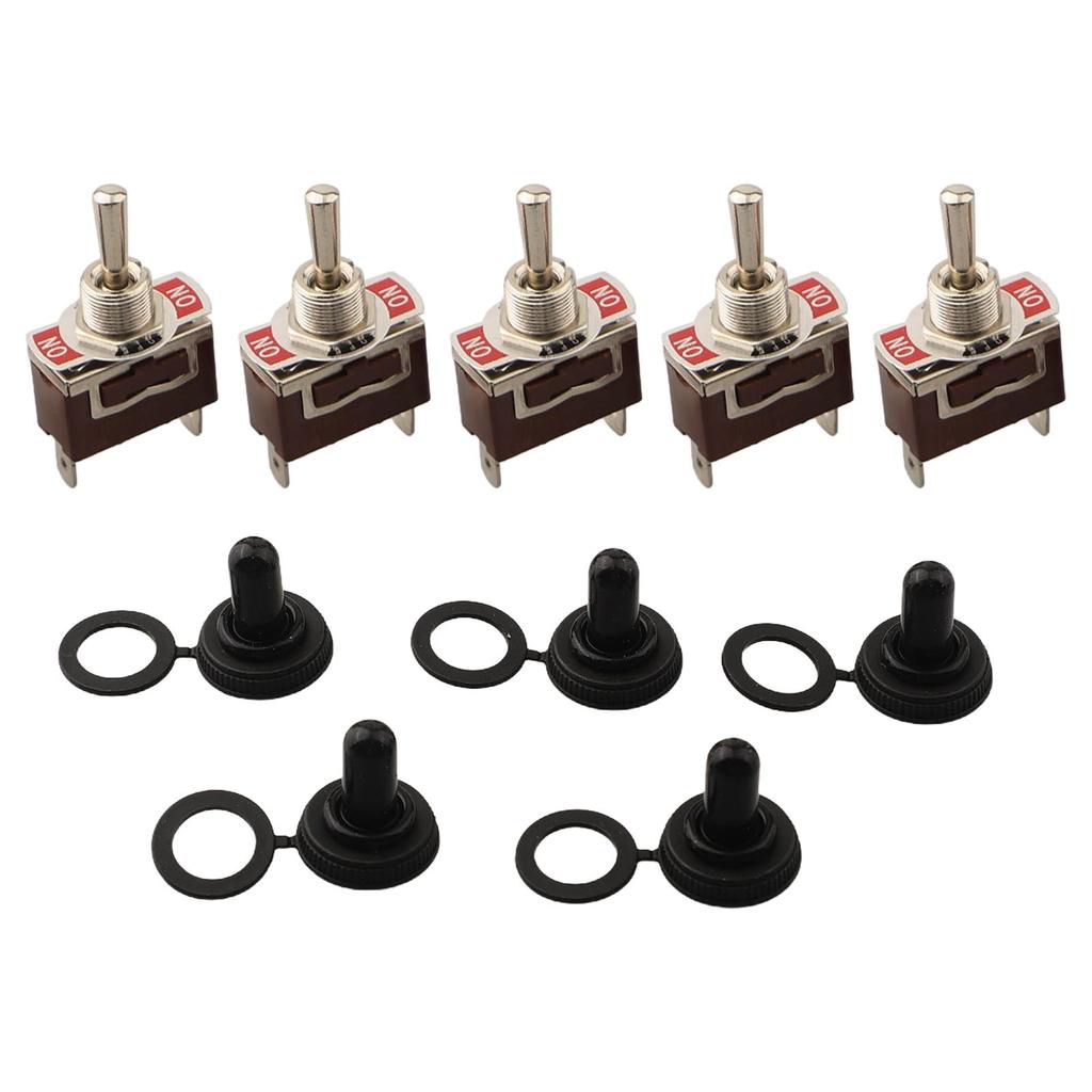 SPDT Toggle Switch 5Pc Reliable SPDT Toggles with Machine Screws Perfectly Designed For Quick Wiring In Vehicles