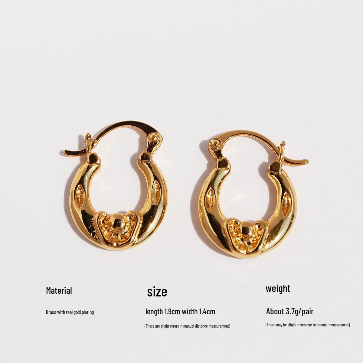 

Позолоченные 24 карата цветочные серьги-каффы в форме буквы U с созвездиями