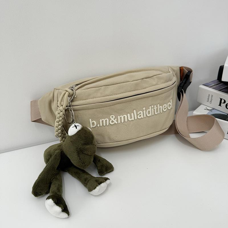Unisex Canvas Crossbody Bag Fashionable Compact With Multiple Convenient Compartments Suitable For School And Casual Outings