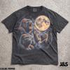 Three Gorilla Moon Shirt, Funny Gorilla Graphic Tee, Vintage Ape Moon Shirt, Retro Wildlife Animal Nature Tee