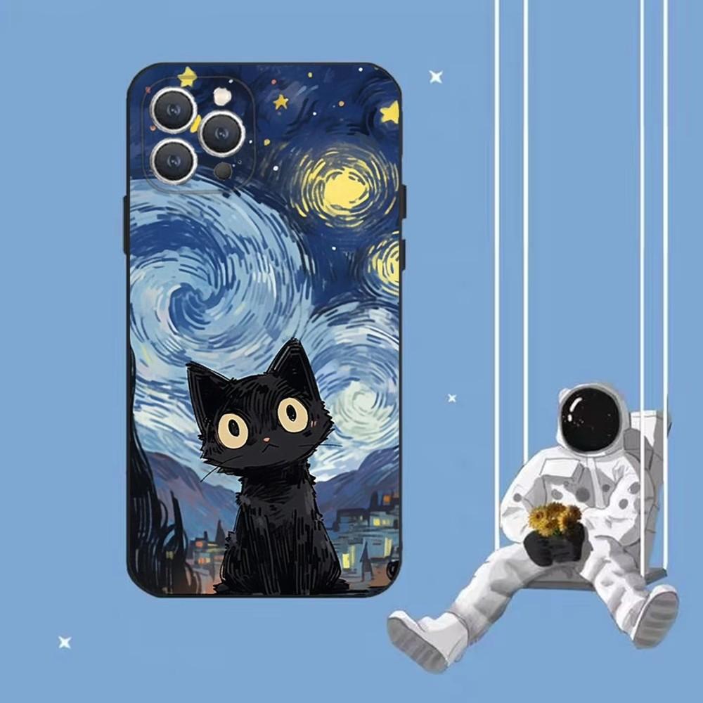 Süße Lustige Meme Katze Handyhülle Für iPhone 16,15,14,13,12,Pro,Max,11,7,8,Plus,XR,XS Max Stoßfeste Silikon Weiche Hülle