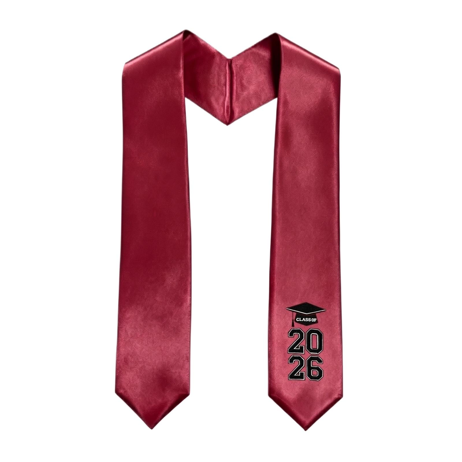 

Satin Graduation Honor Stole CLASS OF 2026 Sash Academic Graduation Ceremony Apparel Accessory for Students One Size