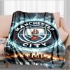 Couverture imprimée City Football Club Couvertures douces en flanelle pour canapé lit Cadeaux pour hommes femmes Couverture de pique-nique Cadeaux de Noël