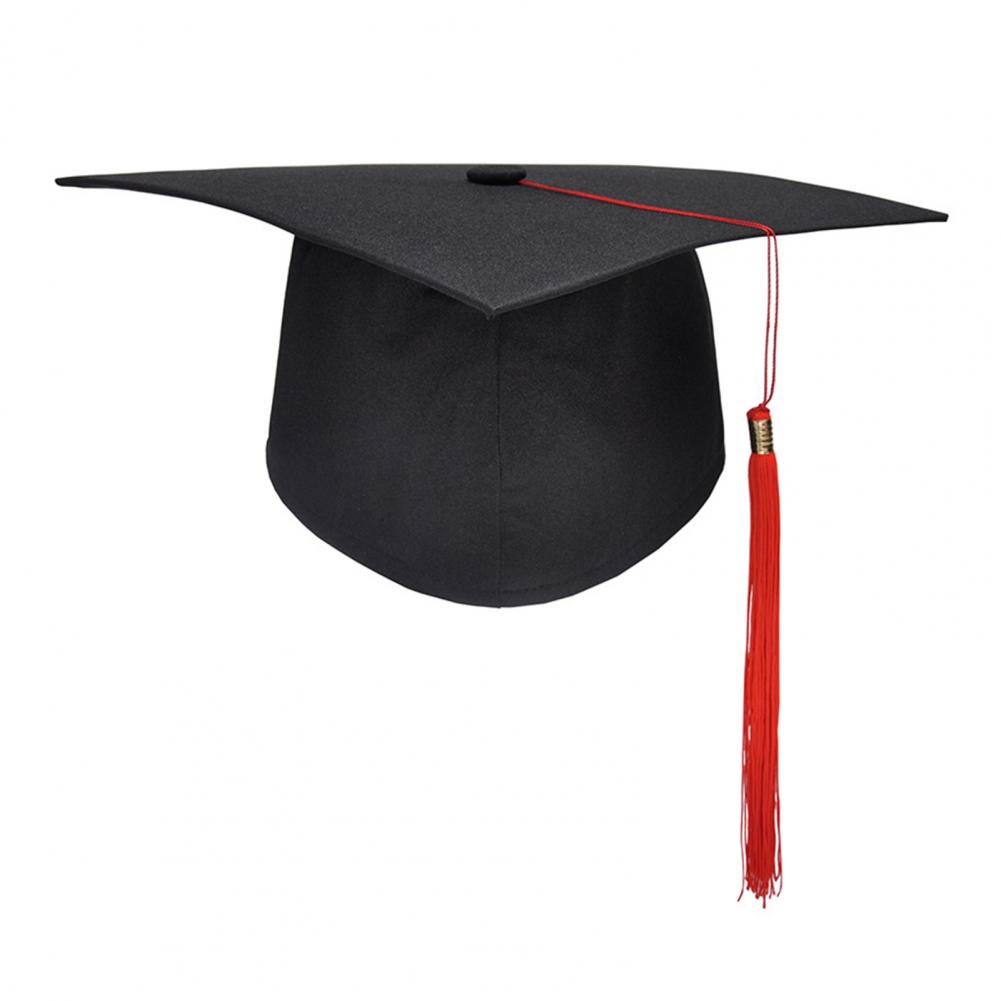Graduation Cap With Tassel Bachelors Hat With Adjustable Size Elastic Band Graduation Master Degree Graduation Ceremony Hats