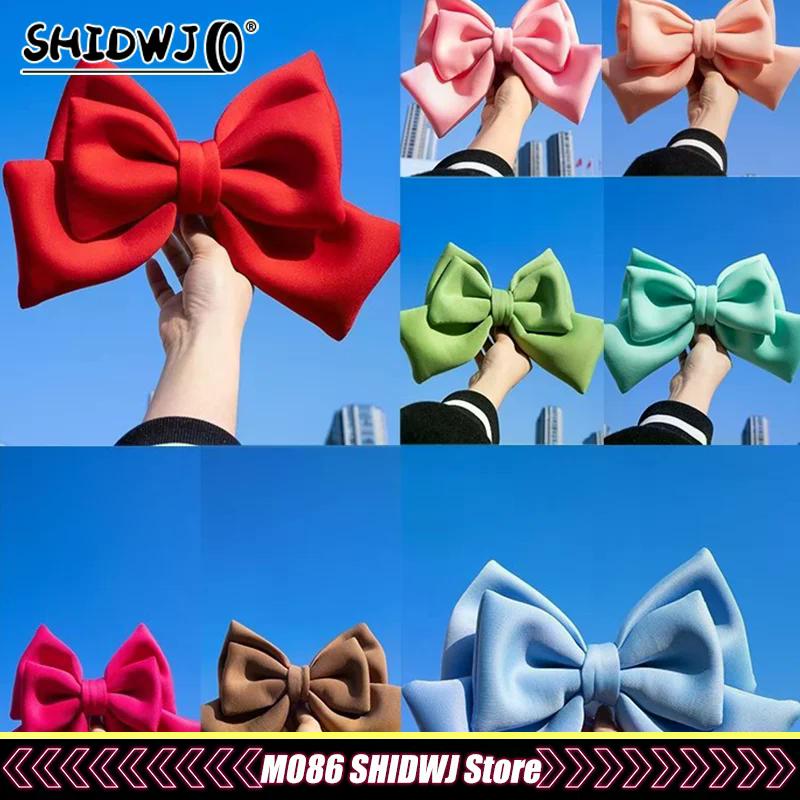 Helmet Accessories Bow Ribbon Decoration Double-layer Strong Fixation Cute Bowknot Accessories For Electric Motorcycle
