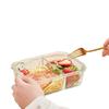 ZIPOYA Divided Glass Lunch Box Set