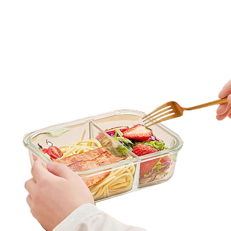 ZIPOYA Divided Glass Lunch Box Set