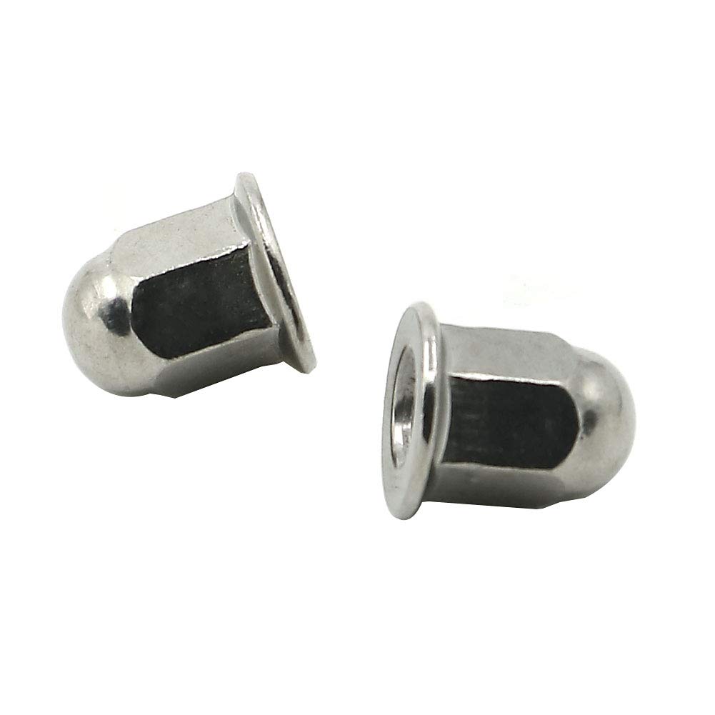 Alpha Rider 4pcs M8 8mm P1.25 Dome Bolt Nut with Flange Long Bag Nut