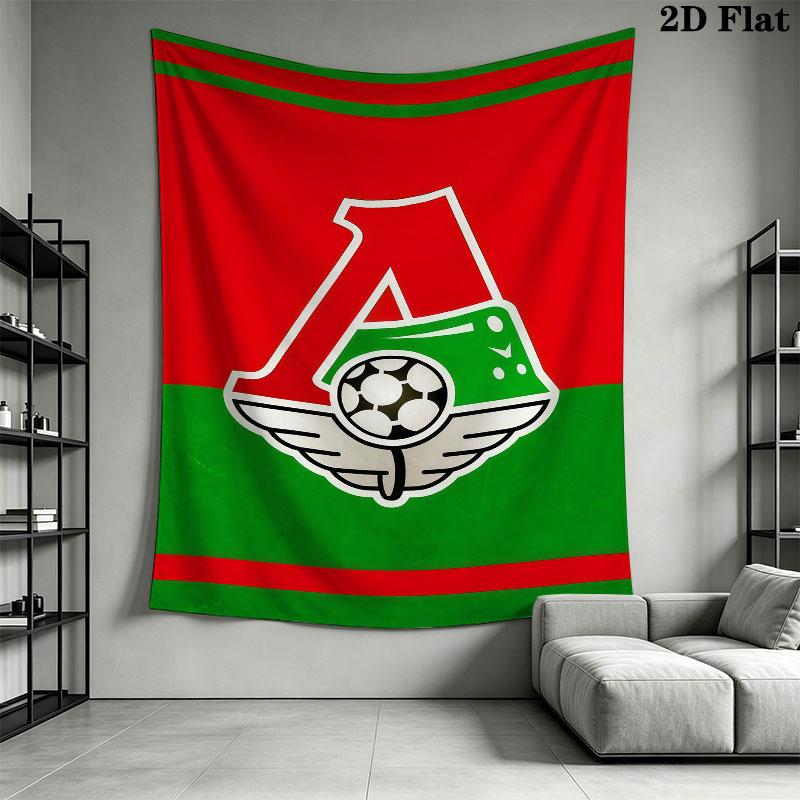 Lokomotiv Moscow Spirit Wall Hanging Printed Fabric Blanket Decorative Tapestries for Bedroom Living Room Home Decor