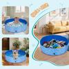 OWNPETS Folding Pet Pool, PVC Dog Pool, No Inflation Required for Kids, Portable, with Drain Plug, Easy Storage, Bathtub, Large Capacity, Suitable