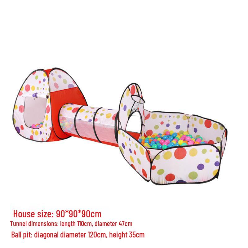 

Детская игровая палатка для дома/улицы с туннелем и бассейном с шариками
