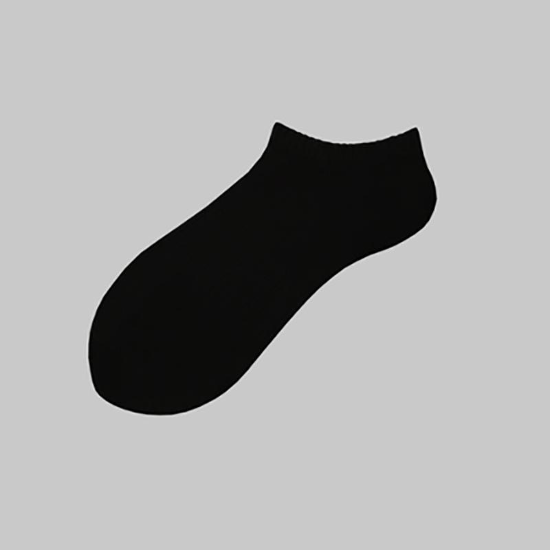 Men's & Women's Ankle Boat Socks: Black & White, Solid-Color, Odor-Resistant, Versatile, Thin Sports Socks for Spring/Summer