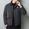 Ruffian handsome leather jacket, leather jacket, young men's short autumn and winter new trendy brand floral cotton jacket, warm and cold clothing
