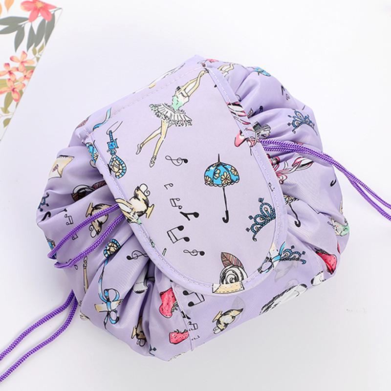 Korean Big Drawstring Capacity Cosmetic Bag Makeup Bag Waterproof Toiletries Storage Bags Travel Kit Ladies Beauty Bag Organizer