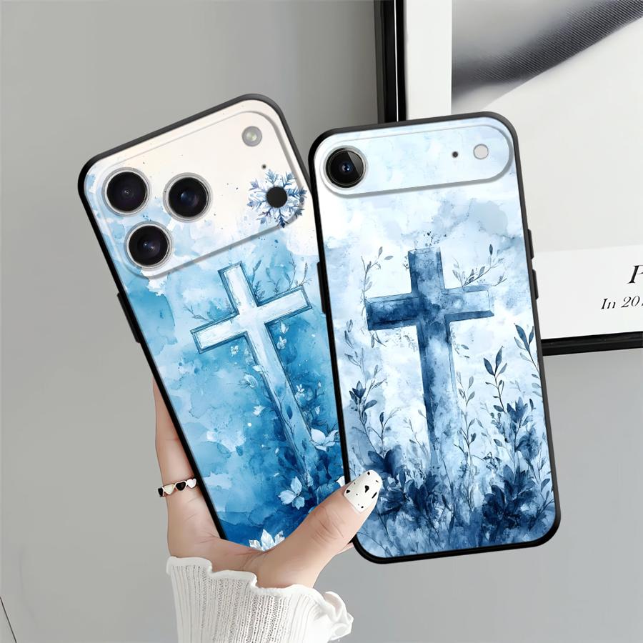 Creative Cartoon Cross Funda Phone Cover Case for Apple iPhone 17 Pro Max XR XS MAX 12 15 Pro 7 8 11 13 16 14 Air