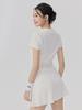 Women's Anti-Glare Tennis Skirt & Breathable Yoga Top Set: Slimming, Waist-Cinching, Casual Sportswear