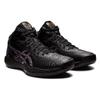 Asics Gel-Hoop V14 Round Toe Comfortable Mid-Top Basketball Shoes Unisex Sneakers Black Purple 1063A050-001